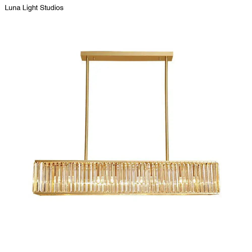 Gold Crystal Rectangle Light