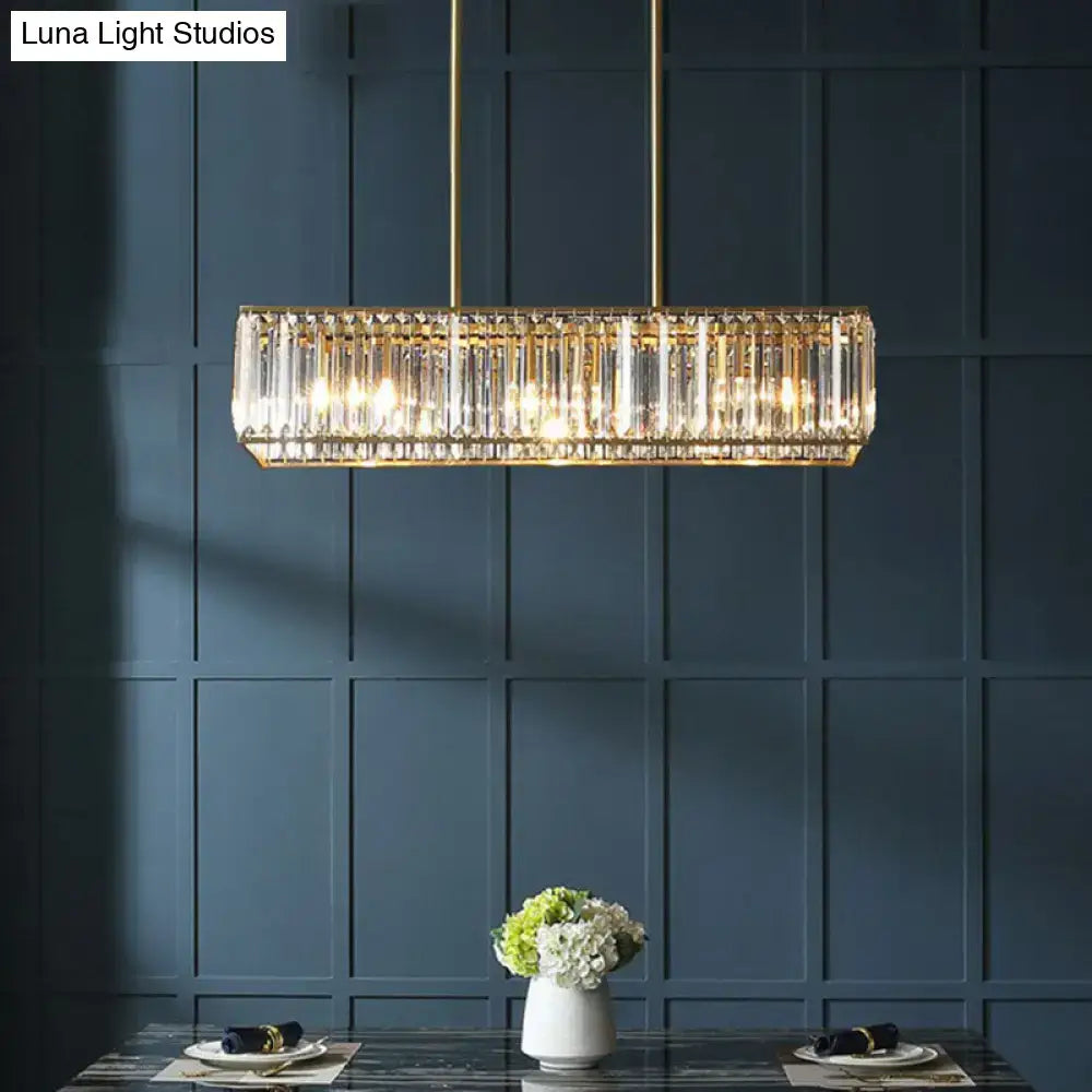 Gold Crystal Rectangle Light
