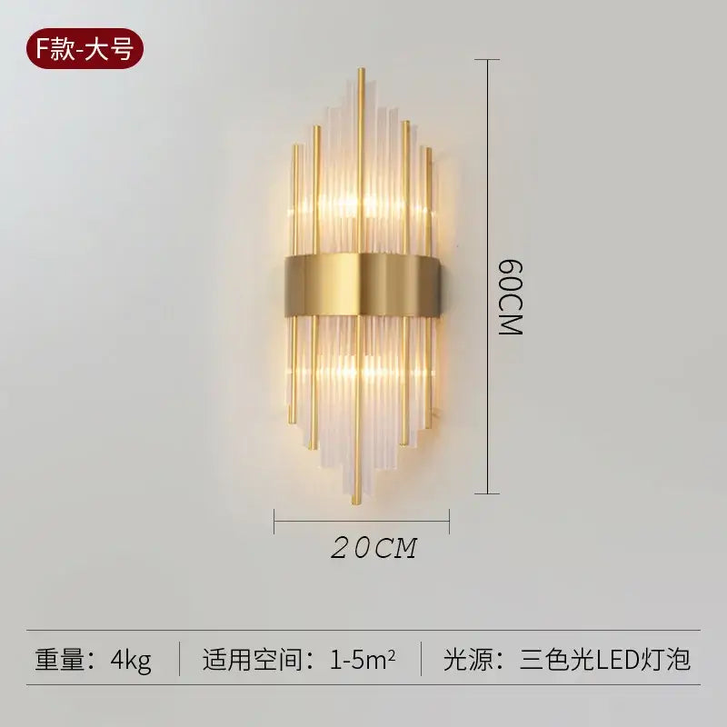 Gold Art Deco Glass Sconce