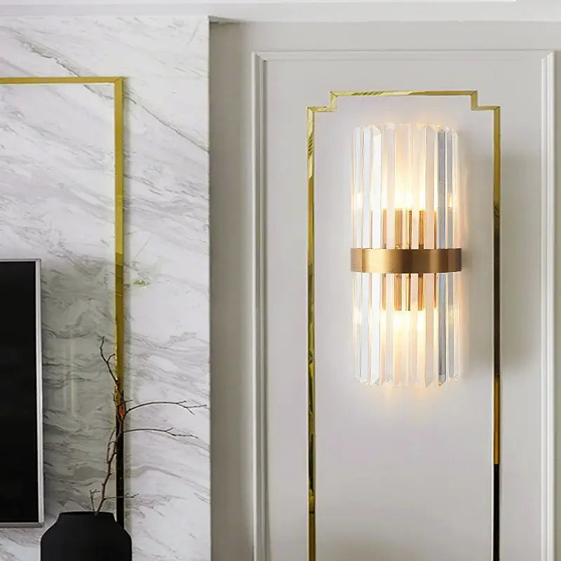 Gold Art Deco Glass Sconce