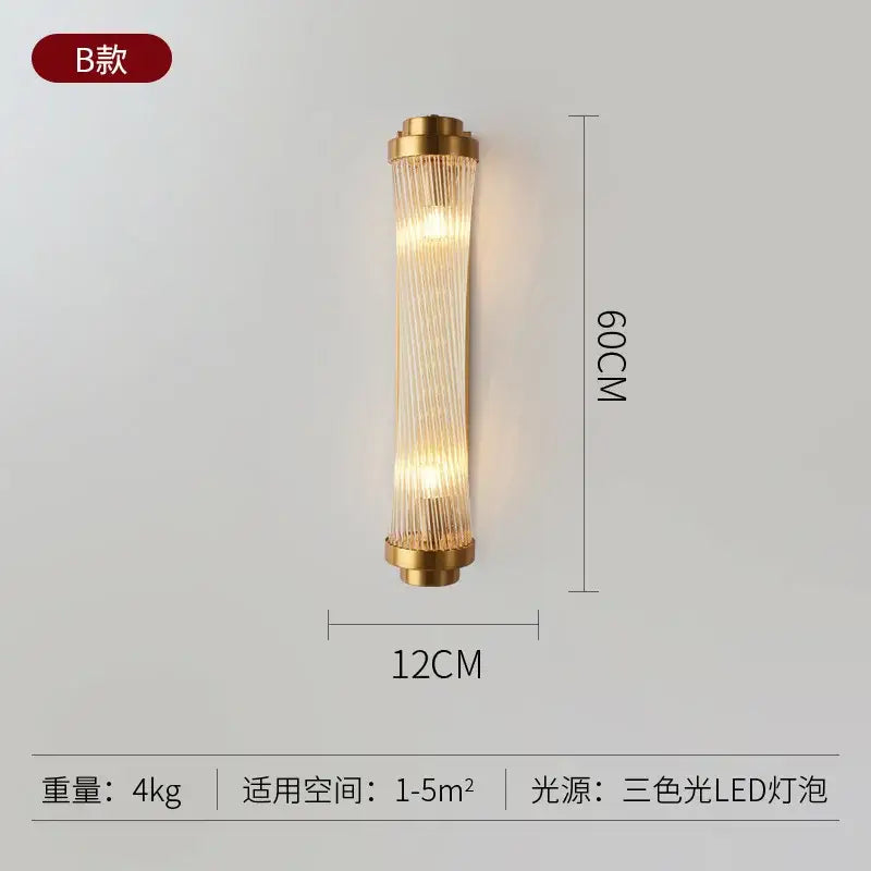 Gold Art Deco Glass Sconce