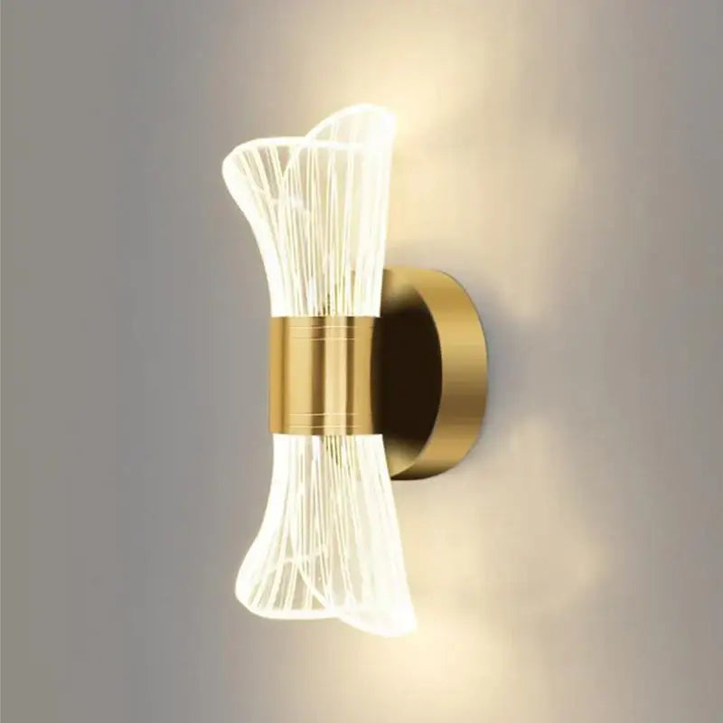 Gold Sculptural Glass Sconce