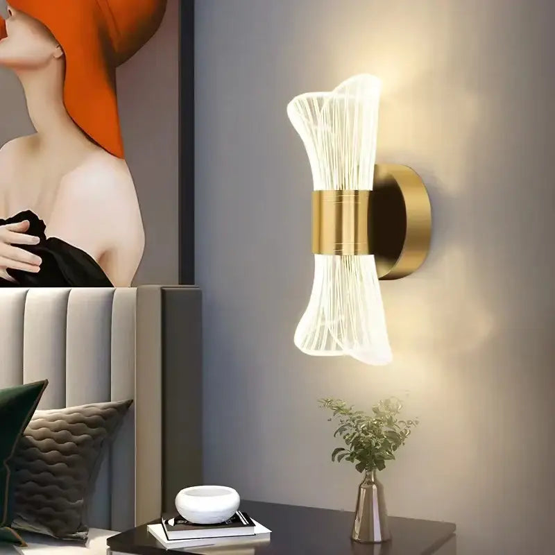 Gold Sculptural Glass Sconce