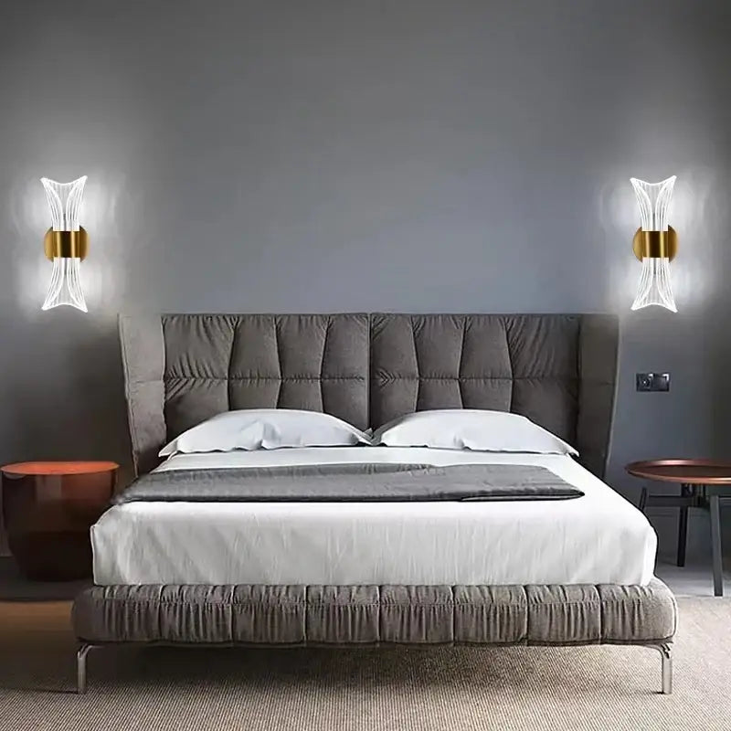 Gold Sculptural Glass Sconce