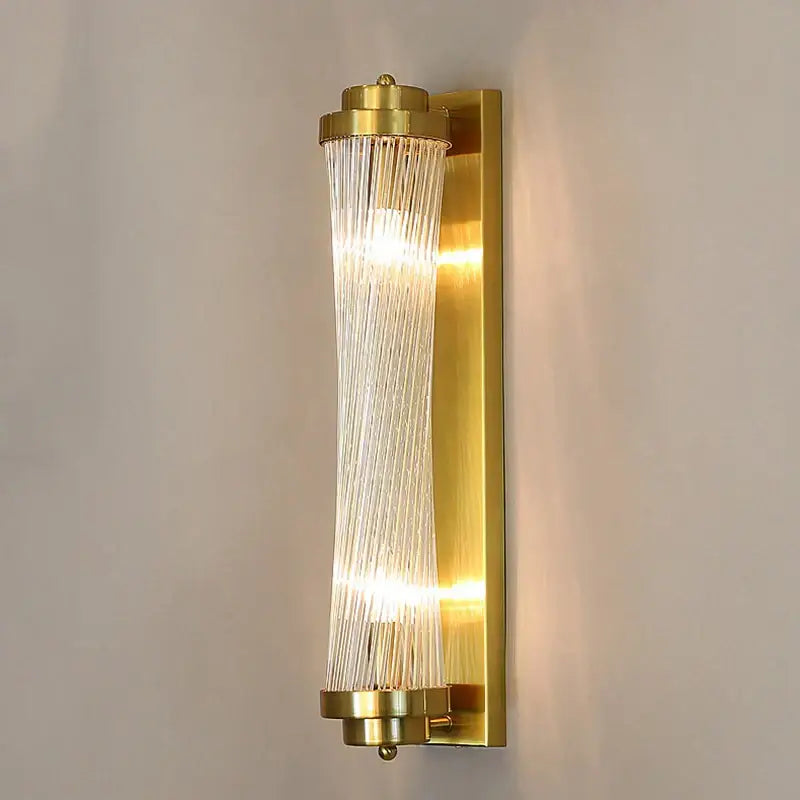 Gold Glass Rods Wall Sconce