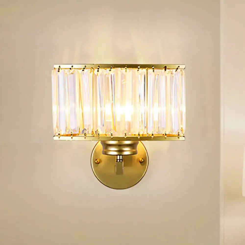 Gold Crystal Hallway Sconce