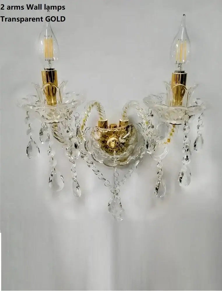 Gold Crystal Light Sconce