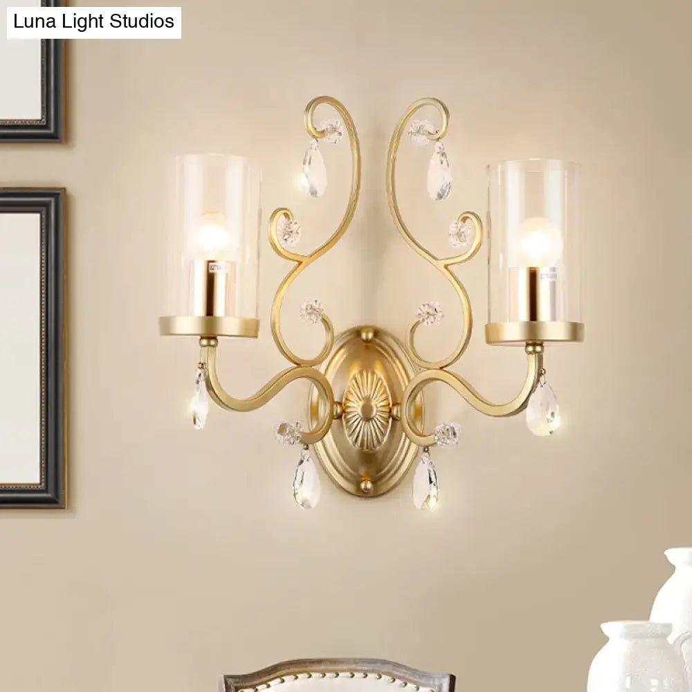 Gold Cylinder Wall Light