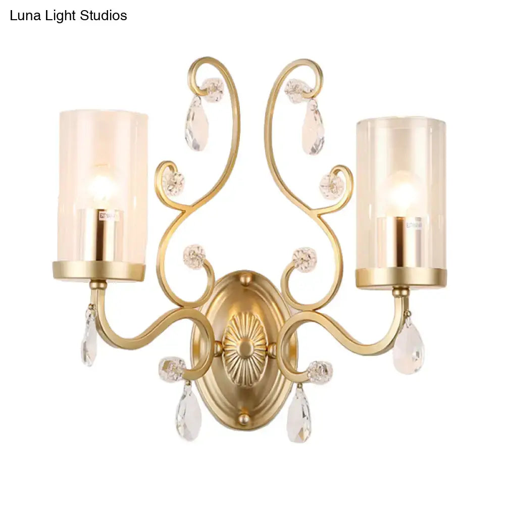 Gold Cylinder Wall Light