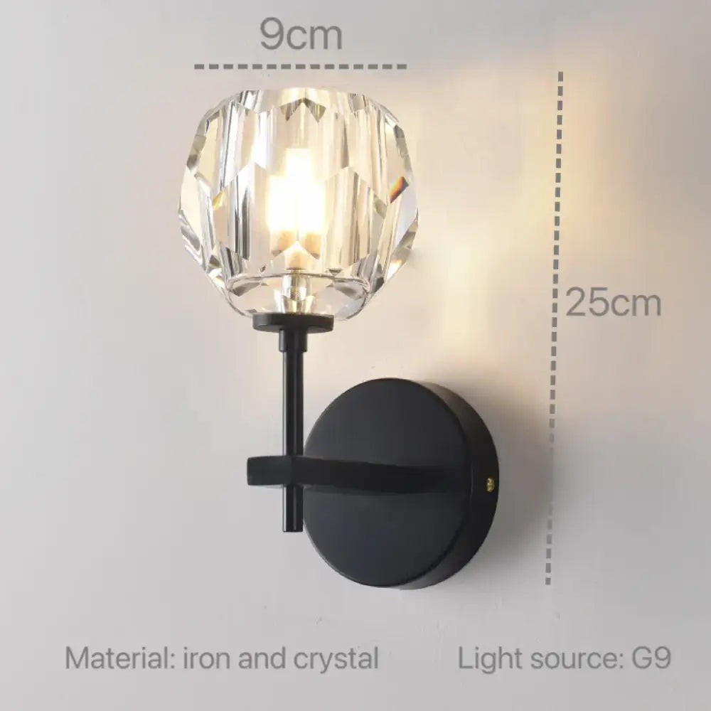 Gold Crystal LED Sconce with Large Option