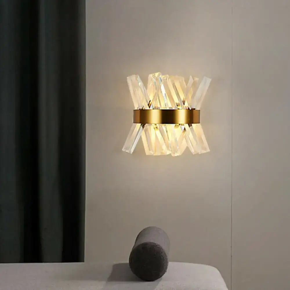 Gold X-Shaped Wall Sconce