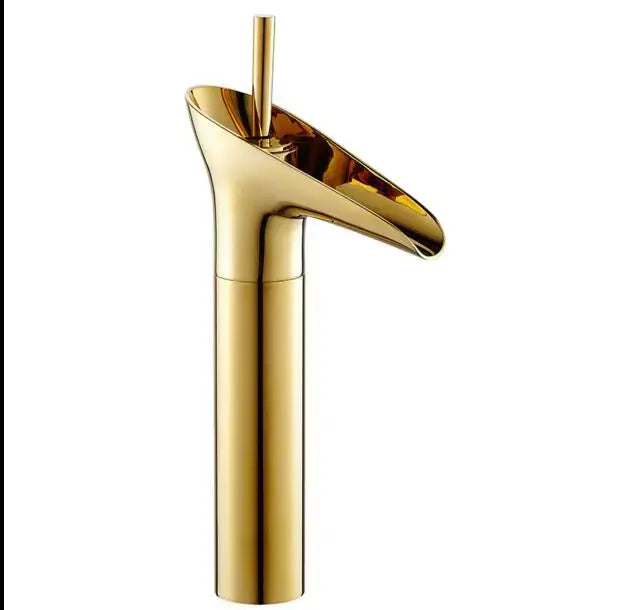 Gold Wine Glass Faucet Brass Bamboo Style