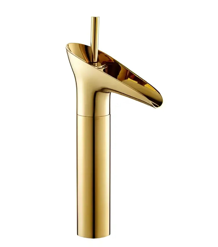 Gold Wine Glass Faucet Brass Bamboo Style