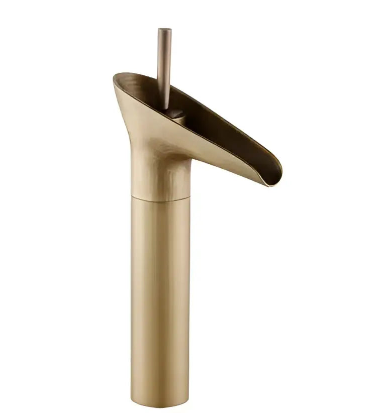 Gold Wine Glass Faucet Brass Bamboo Style