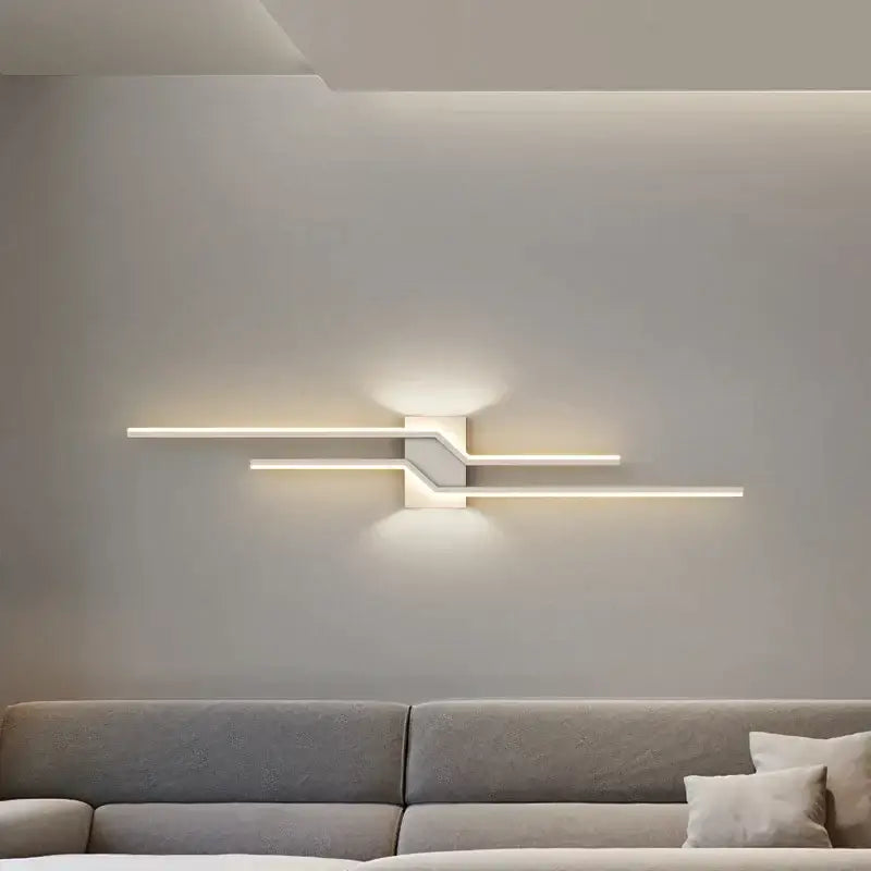 Black LED Wall Lamp Sleek Modern Bedroom Style
