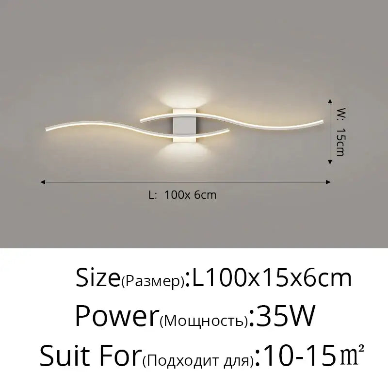 Black LED Wall Lamp Sleek Modern Bedroom Style