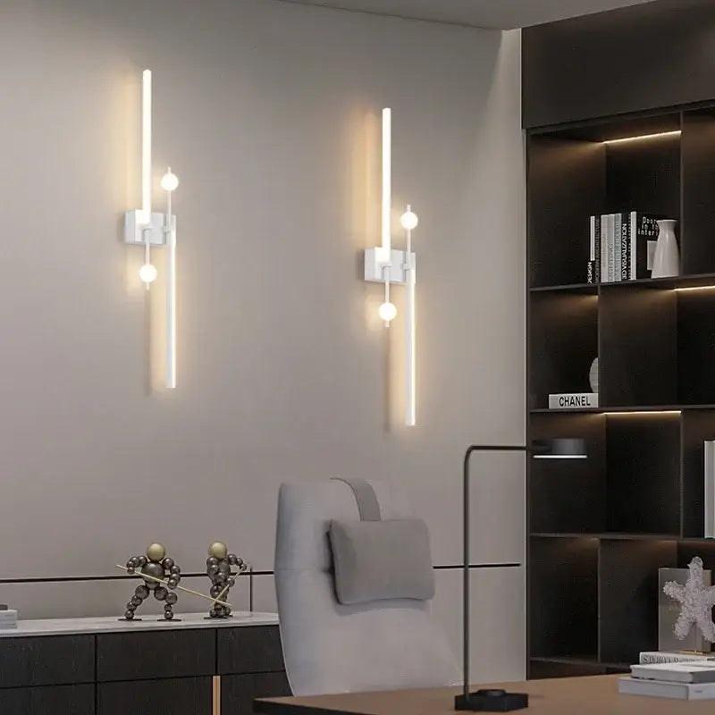 Black Modern LED Wall Lamp for Bedroom and Hallway