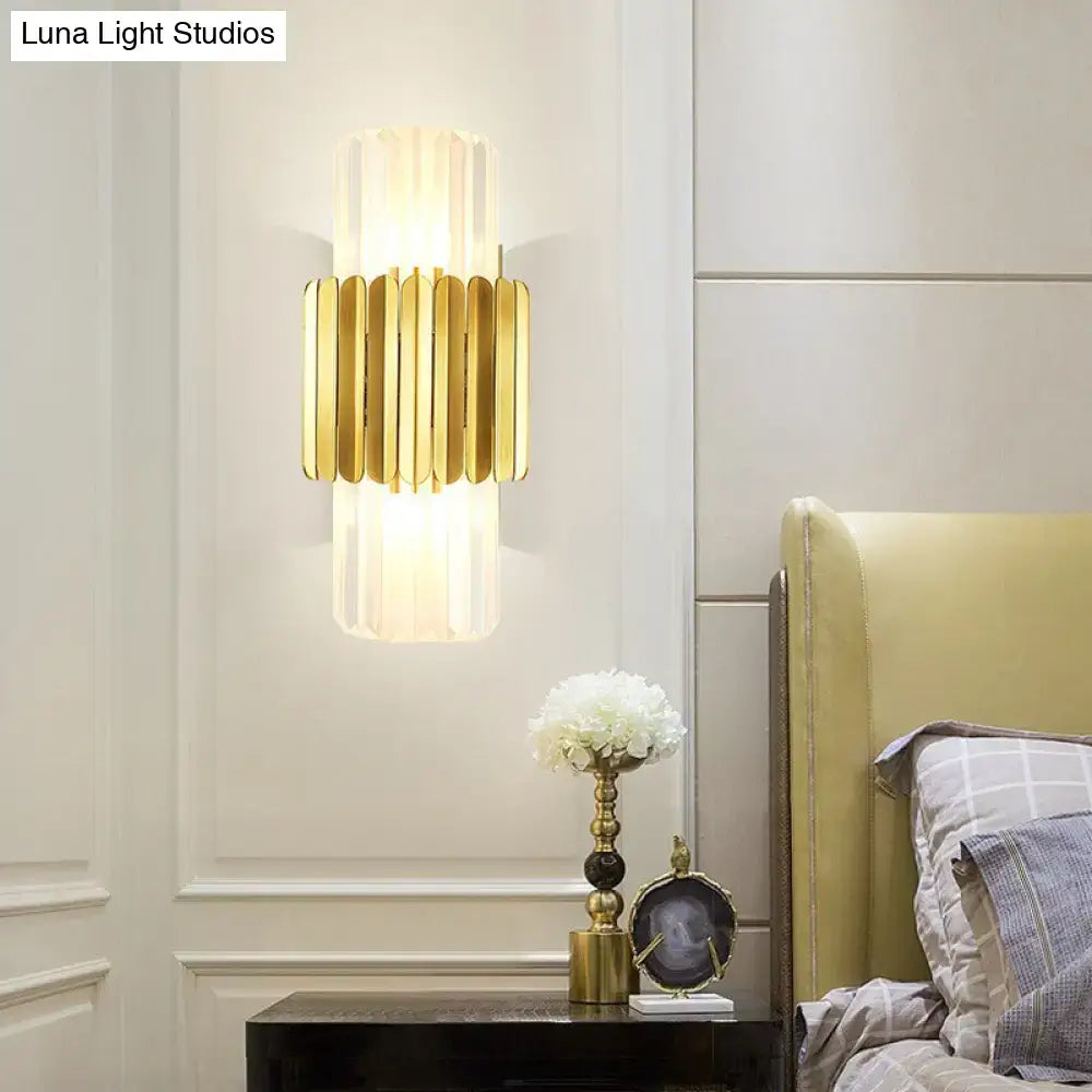 Gold Crystal Wall Mount Lamp