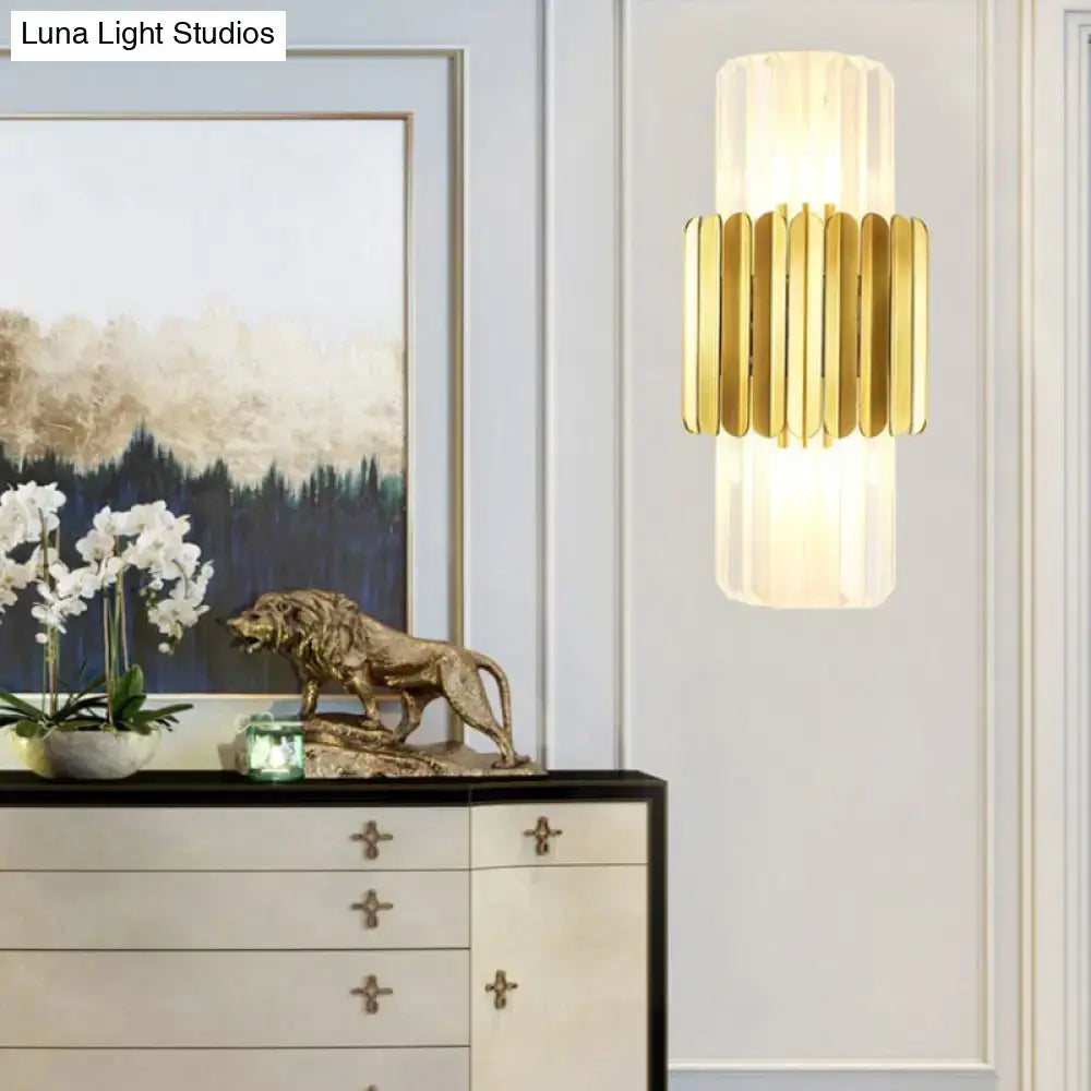 Gold Crystal Wall Mount Lamp