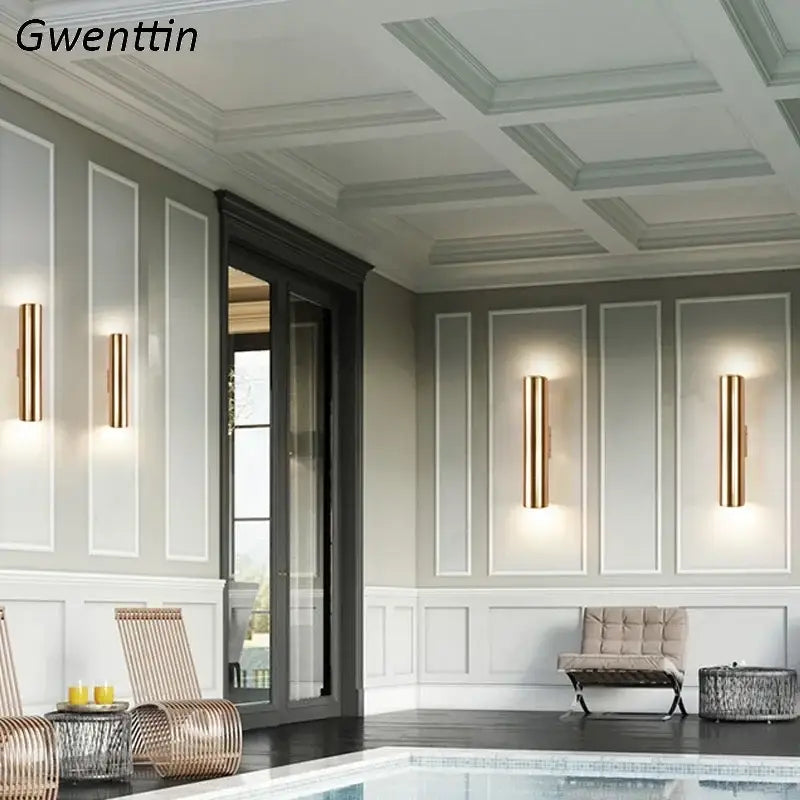 Gold LED Wall Sconce Light