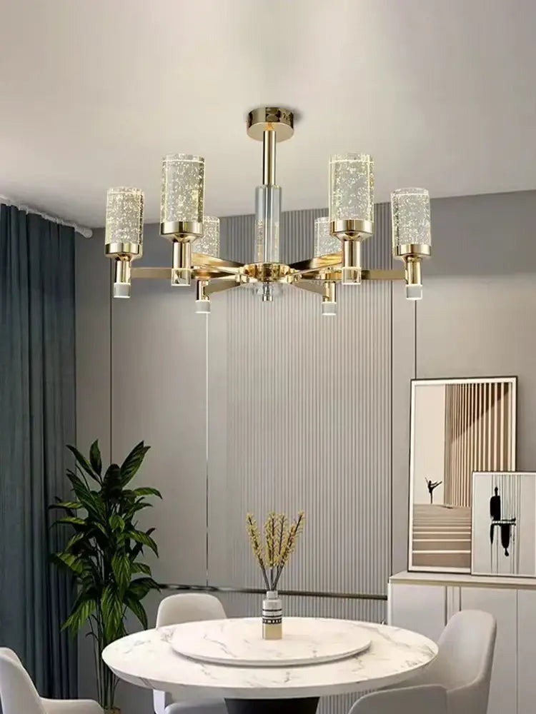Gold Bubble Crystal Chandelier