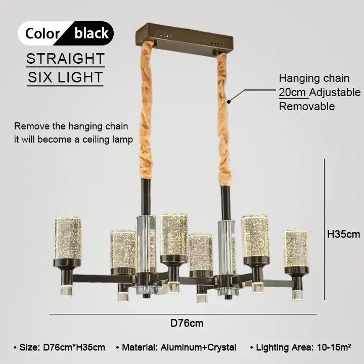 Gold Bubble Crystal Chandelier