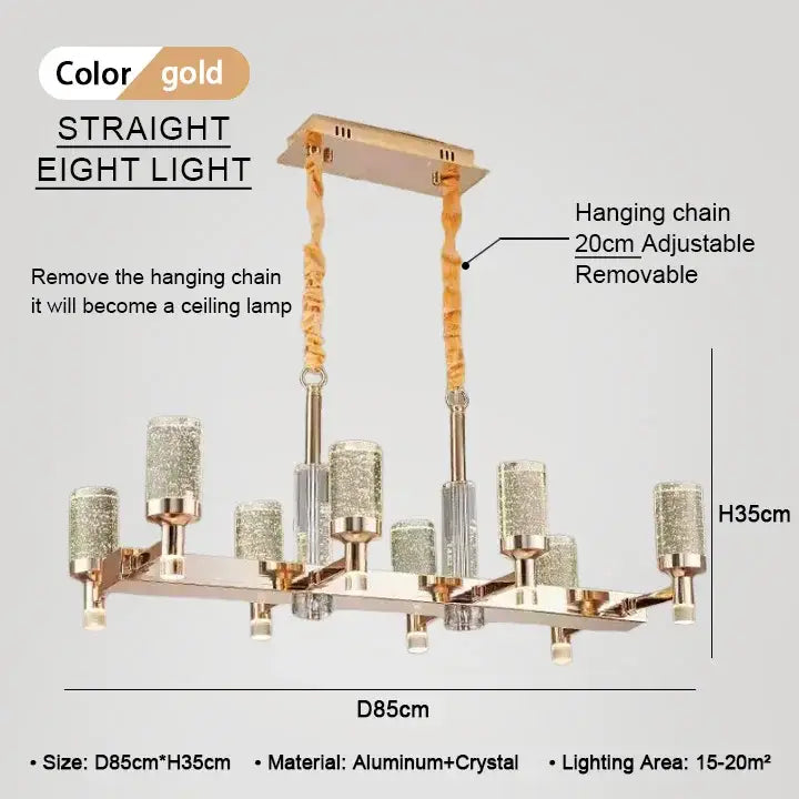 Gold Bubble Crystal Chandelier