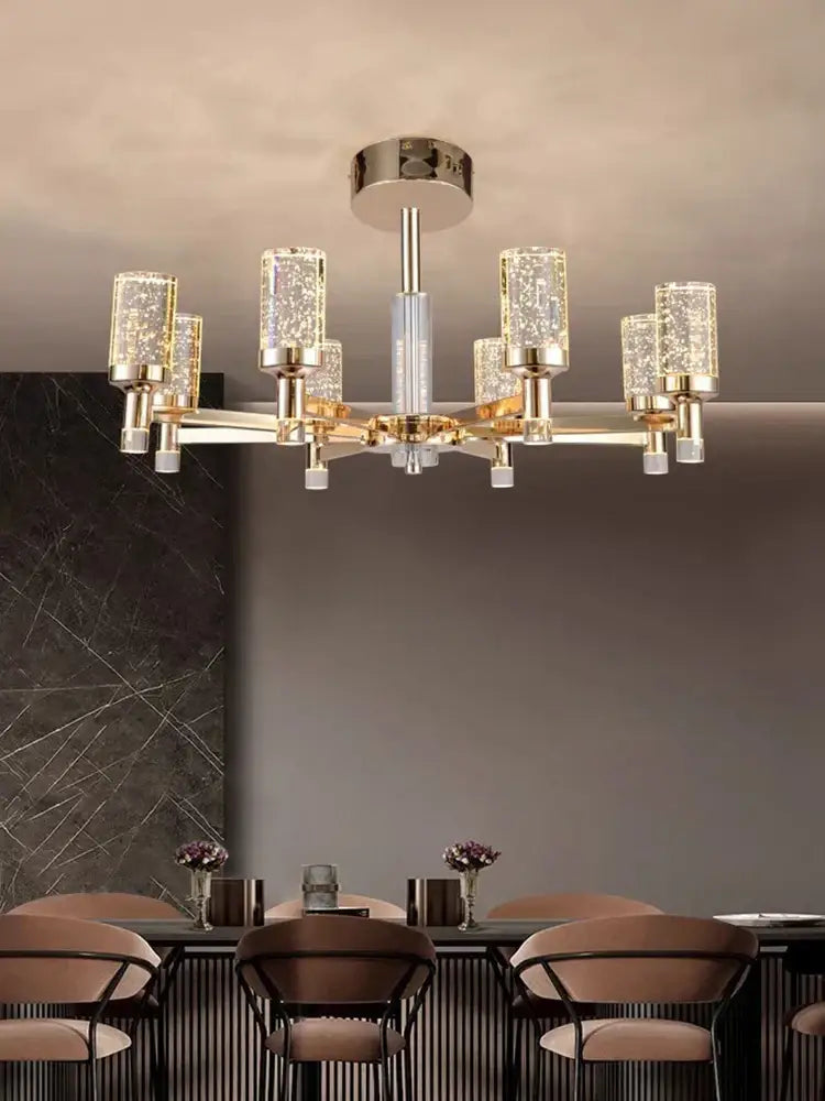 Gold Bubble Crystal Chandelier