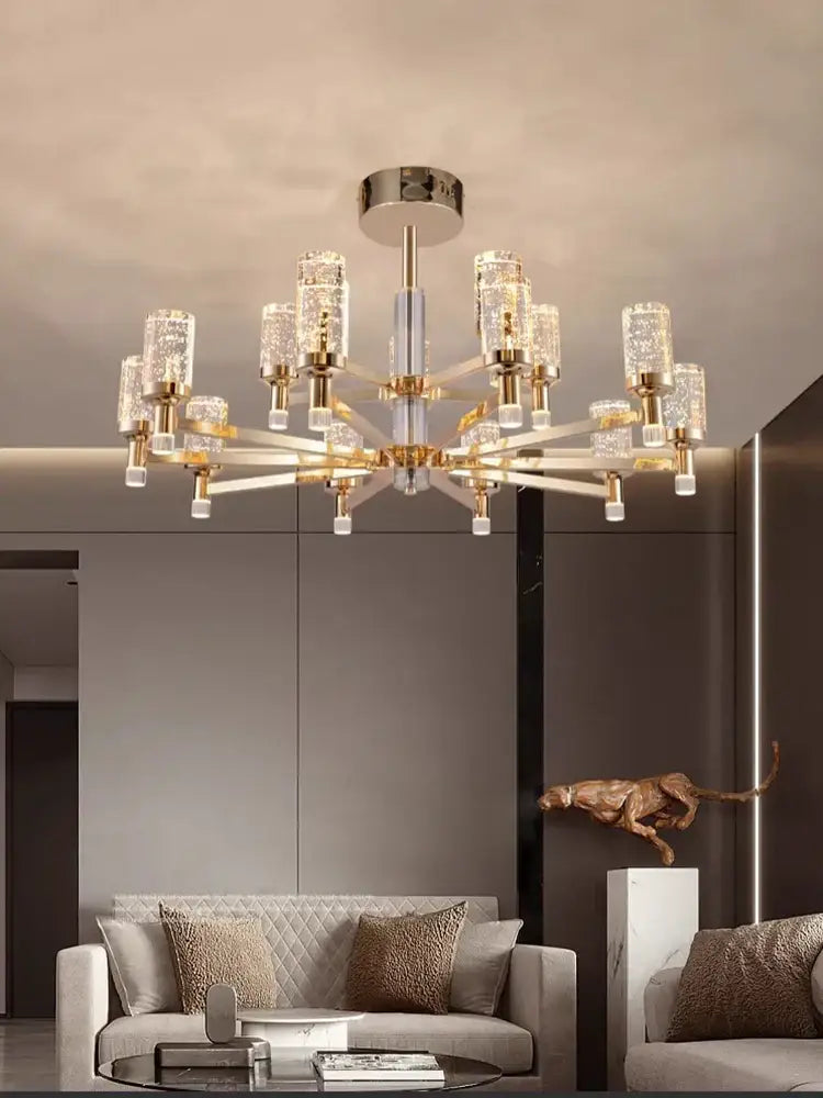 Gold Bubble Crystal Chandelier