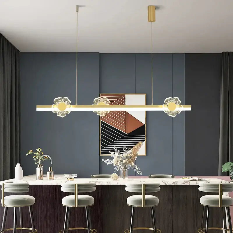 Gold Butterfly Flower Chandelier