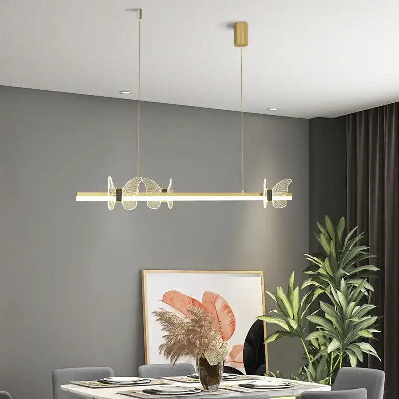 Gold Butterfly Flower Chandelier
