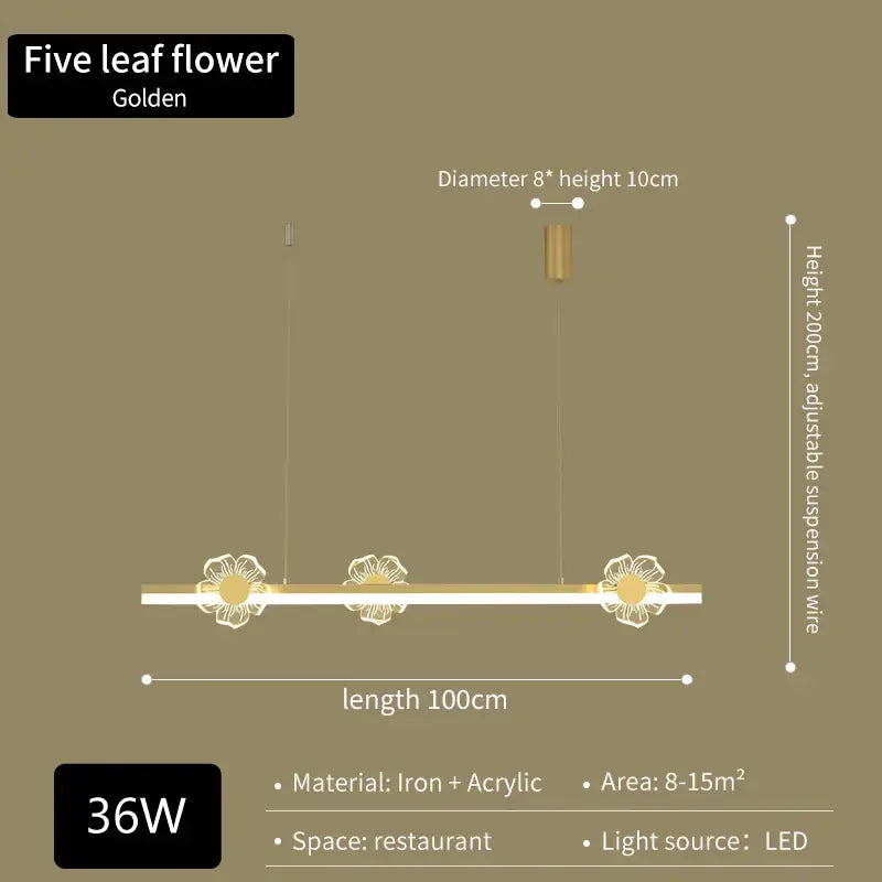 Gold Butterfly Flower Chandelier