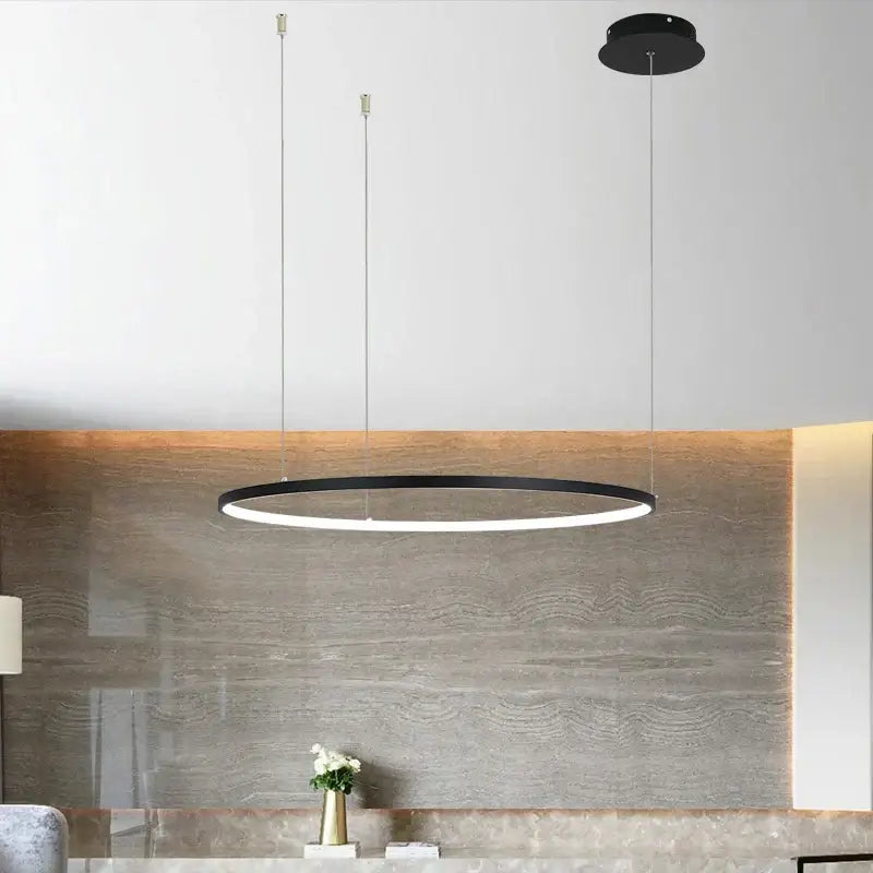 Gold Circular LED Chandelier