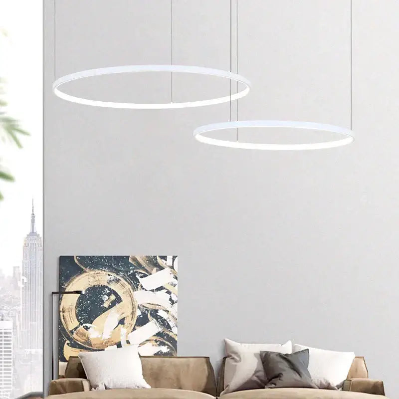 Gold Circular LED Chandelier