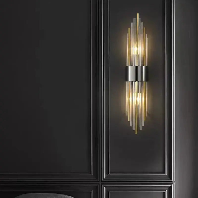 Gold Crystal Clear LED Wall Lamp