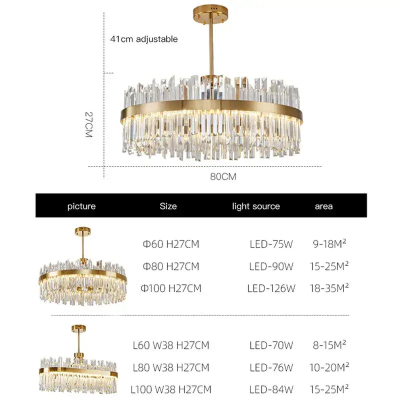 Gold Nordic Chandelier