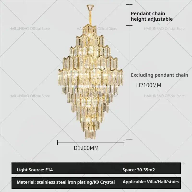 Gold Loft Crystal Chandelier