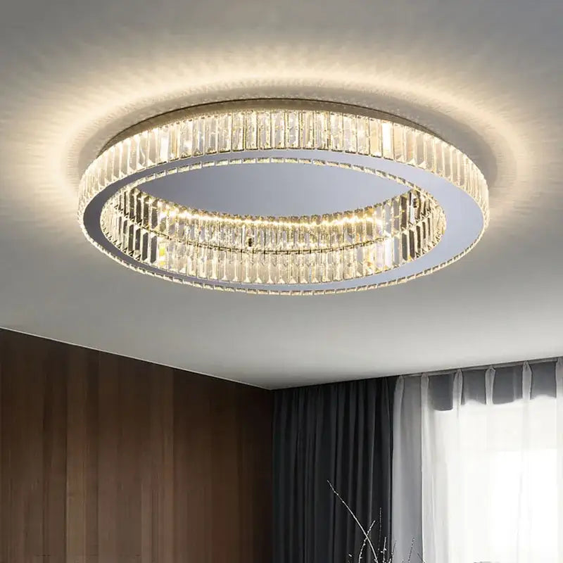 Gold Crystal Circle 60cm Chandelier
