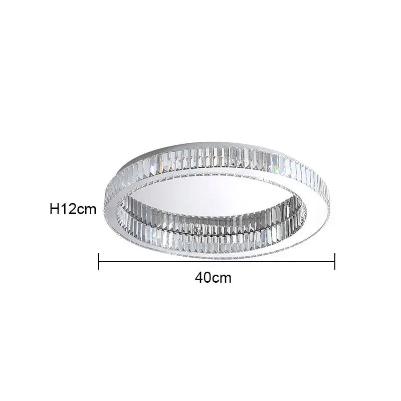 Gold Crystal Circle 60cm Chandelier