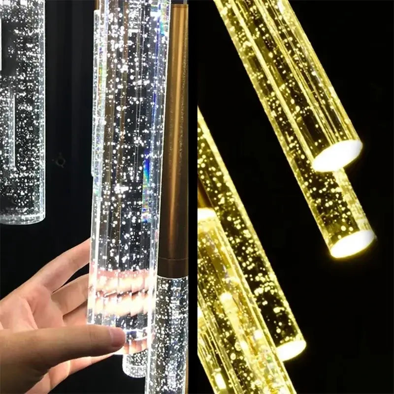Gold Spiral LED 49-Light Living Room Chandelier