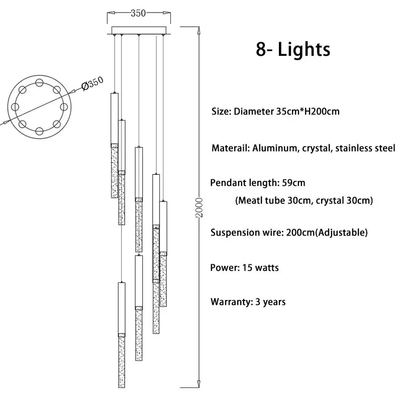 Gold Spiral LED 49-Light Living Room Chandelier