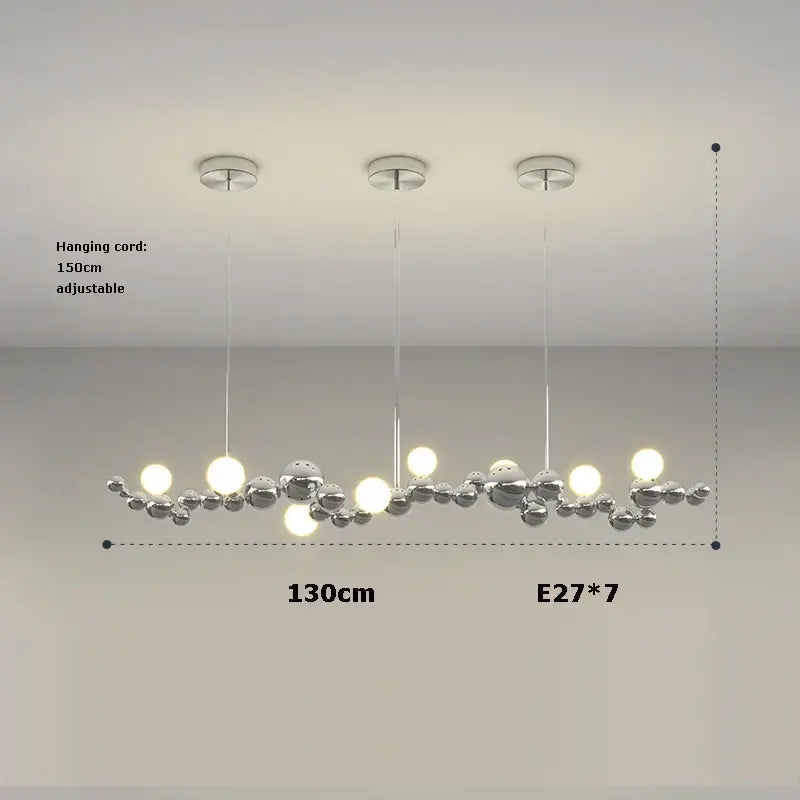 Gold Molecule Chandelier