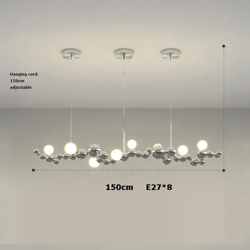 Gold Molecule Chandelier