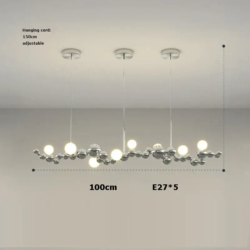 Gold Molecule Chandelier