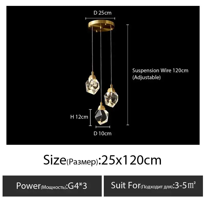 Gold Crystal 23-Light Staircase Chandelier