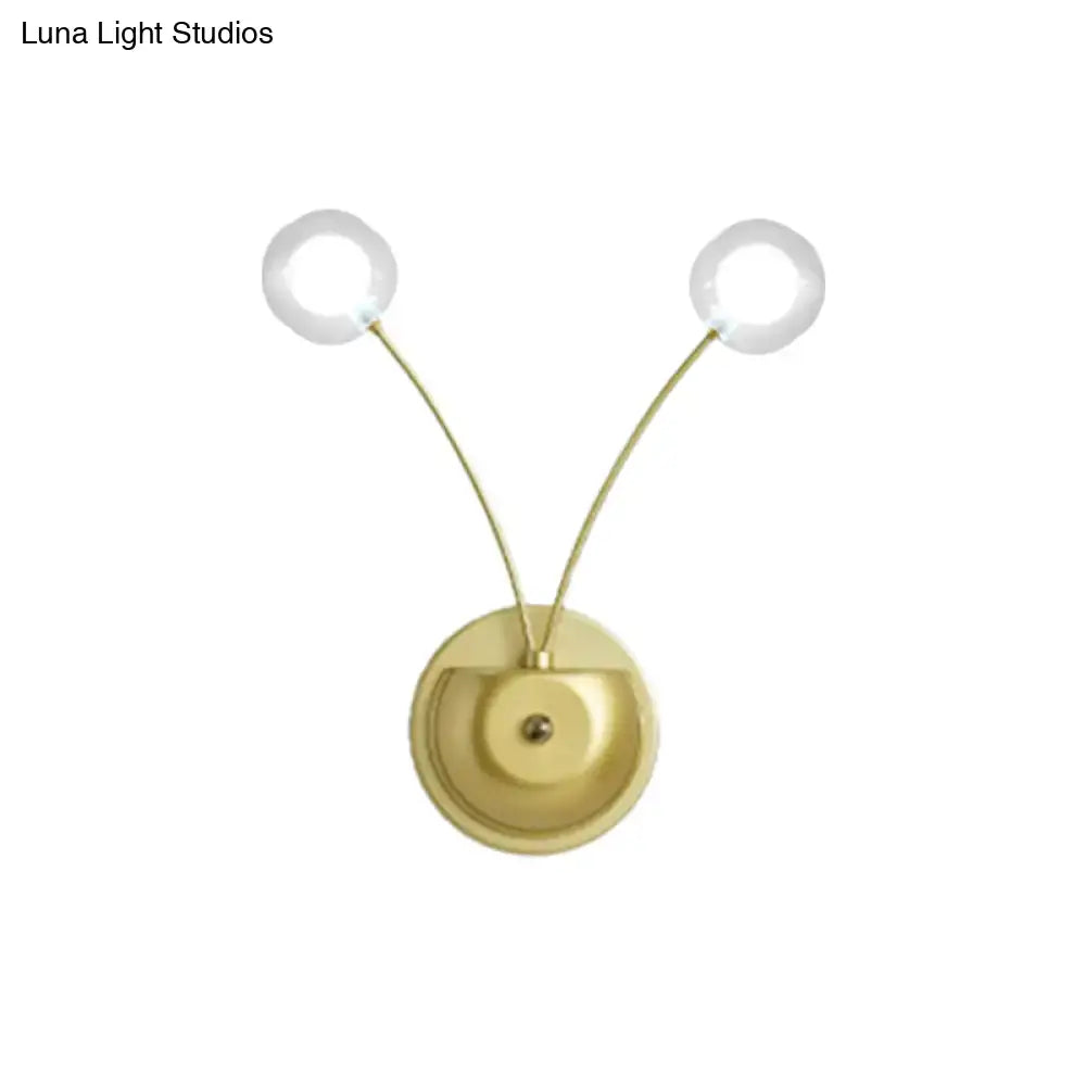 Gold Double Arm Wall Lamp