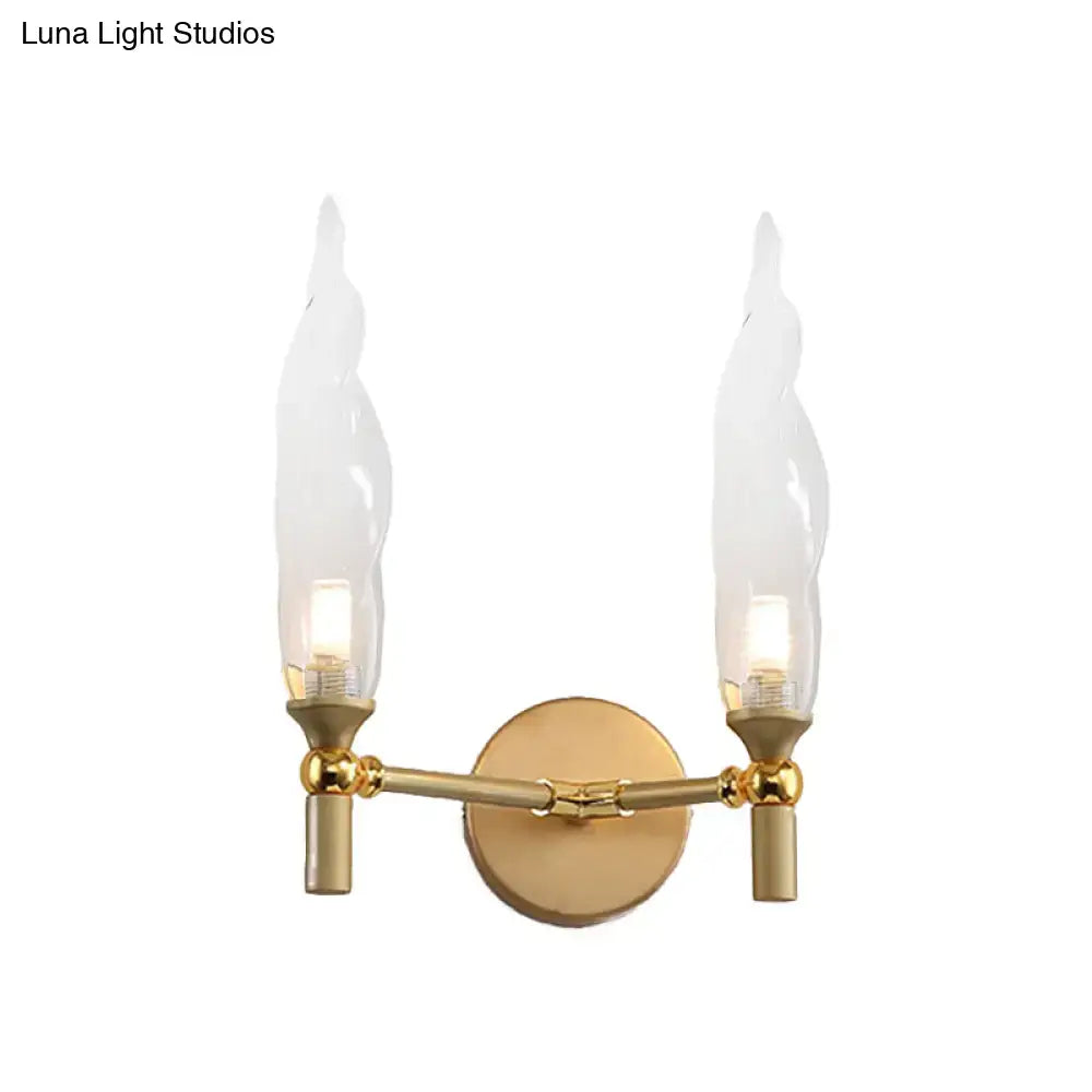 Gold Double Arm Wall Sconce