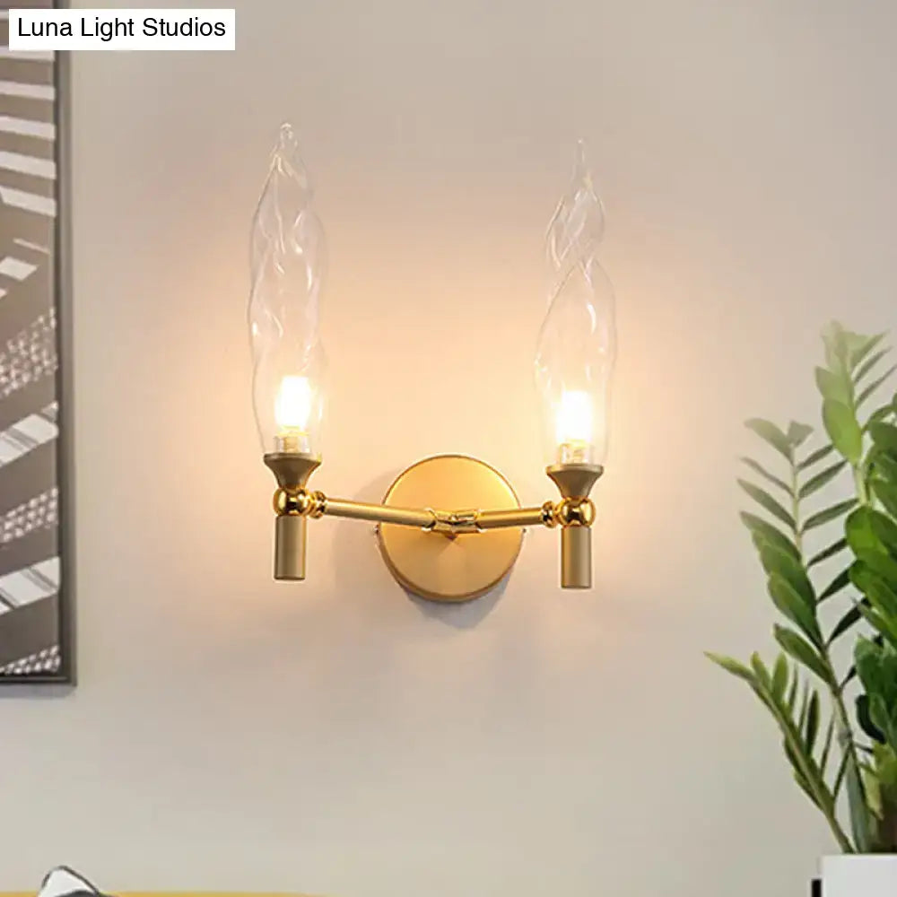 Gold Double Arm Wall Sconce