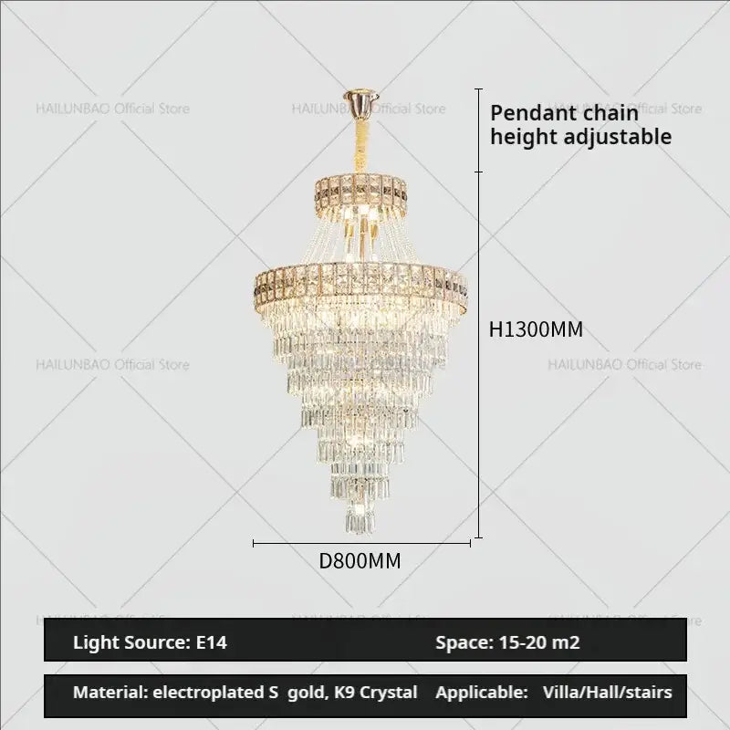 Gold Villa Crystal Chandelier