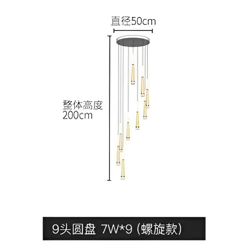 Gold Ring Pendant Light Up To 40 Rings